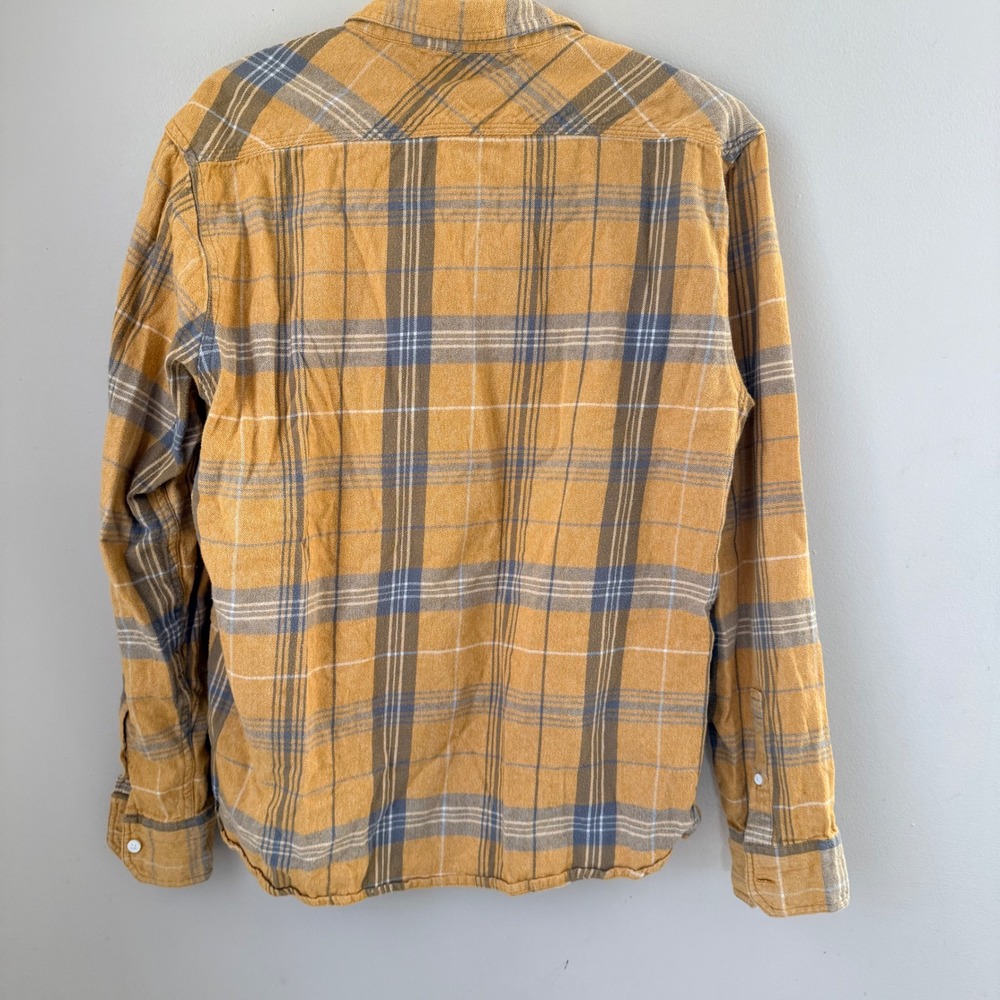 Levi Strauss & Co Plaid Long Sleeve Button Up Shirt Yellow Blue Size L - Picture 2 of 4